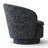 Black Upholstered 360° Swivel Barrel Chair with Curved Backrest-1600657294