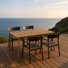 Dugas 5Pc Outdoor Patio Dining Set - Black Chairs