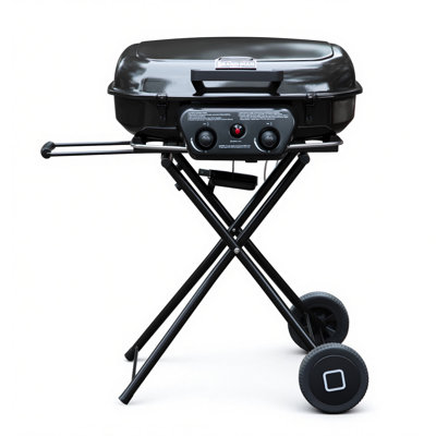 Brand-Man Grills Brand-Man Propane Gas Grill, Portable Standup Grill With Folding Cart & Push-Button Ignition, Ideal For Camping, Tailgating, Bbq, Backyard, Patio & Mo