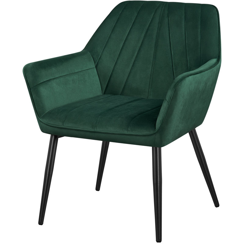 Colour 65Cm Wide Velvet Armchair, Green