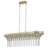 Glam Gold Metal Linear Crystal Chandelier