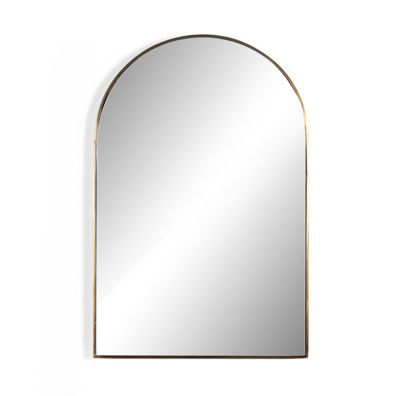 Miroir décoratif, Laiton poli, 32 po x 21 po