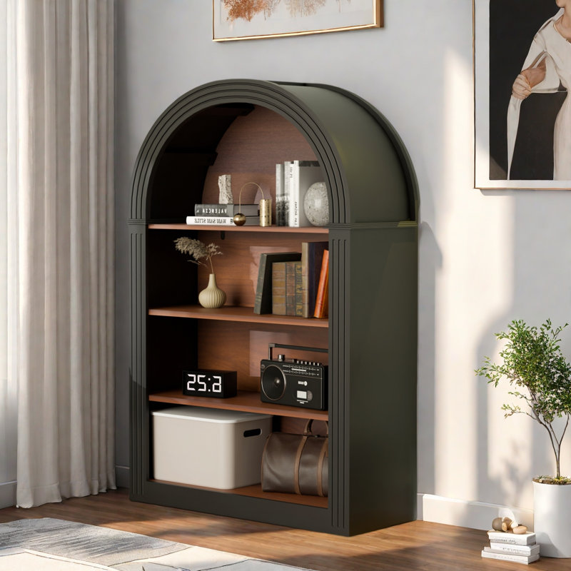 Bookcase With Wood Open Display