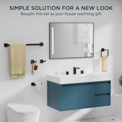 Square 5 - Piece Bathroom Hardware Set