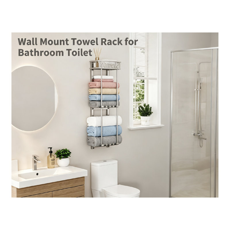 27 cm L Towel Rack, Silver