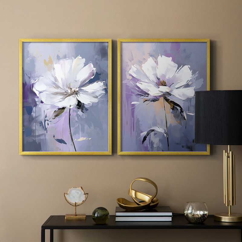 Série FLORAL CDxxxi - reproduction encadrée de qualité supérieure - prête à être accrochée - aucun clou requis - aucun clou requis