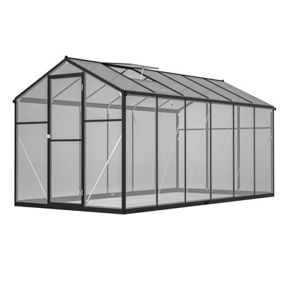 Polycarbonate Greenhouse With Climate Control Function For Garden, Backyard, Balcony Large Winter Optimization And Management Plants In