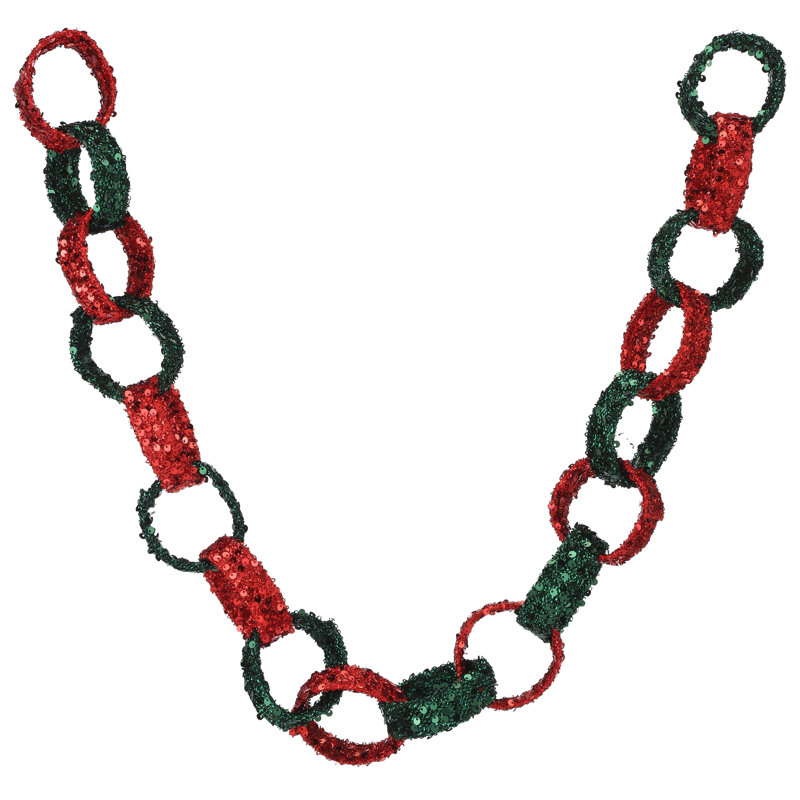 Guirlande 48 ", Rouge / Vert