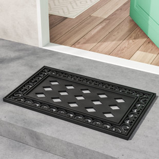 Black Weave 24 x 36 Rubber Door Mat Tray MSI