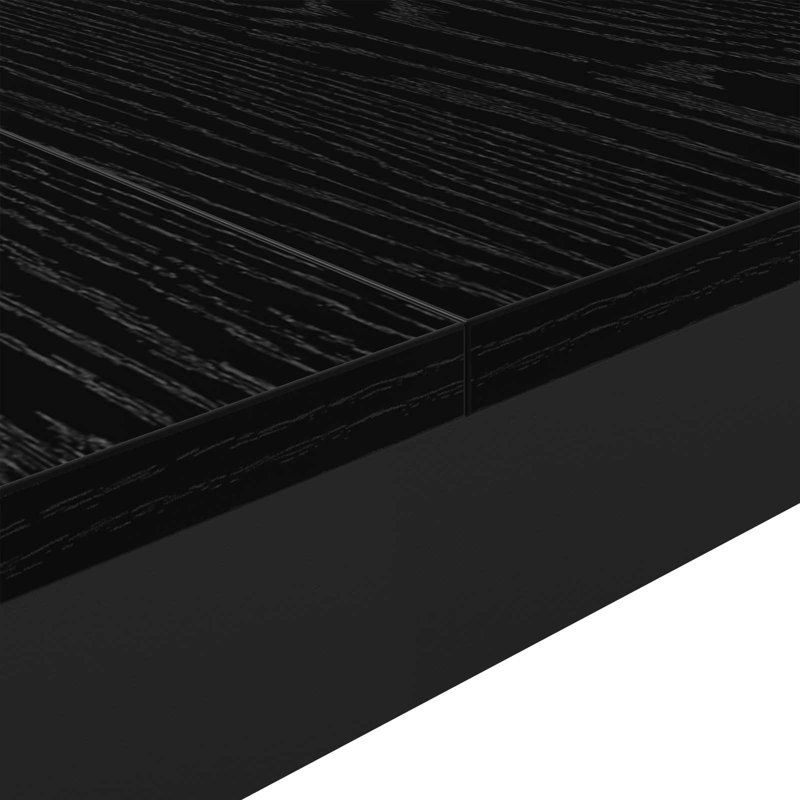 Metal Base Dining Table, 75cmH x 180cmL x 90cmW, Black