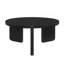 Table basse ronde en bois, noire