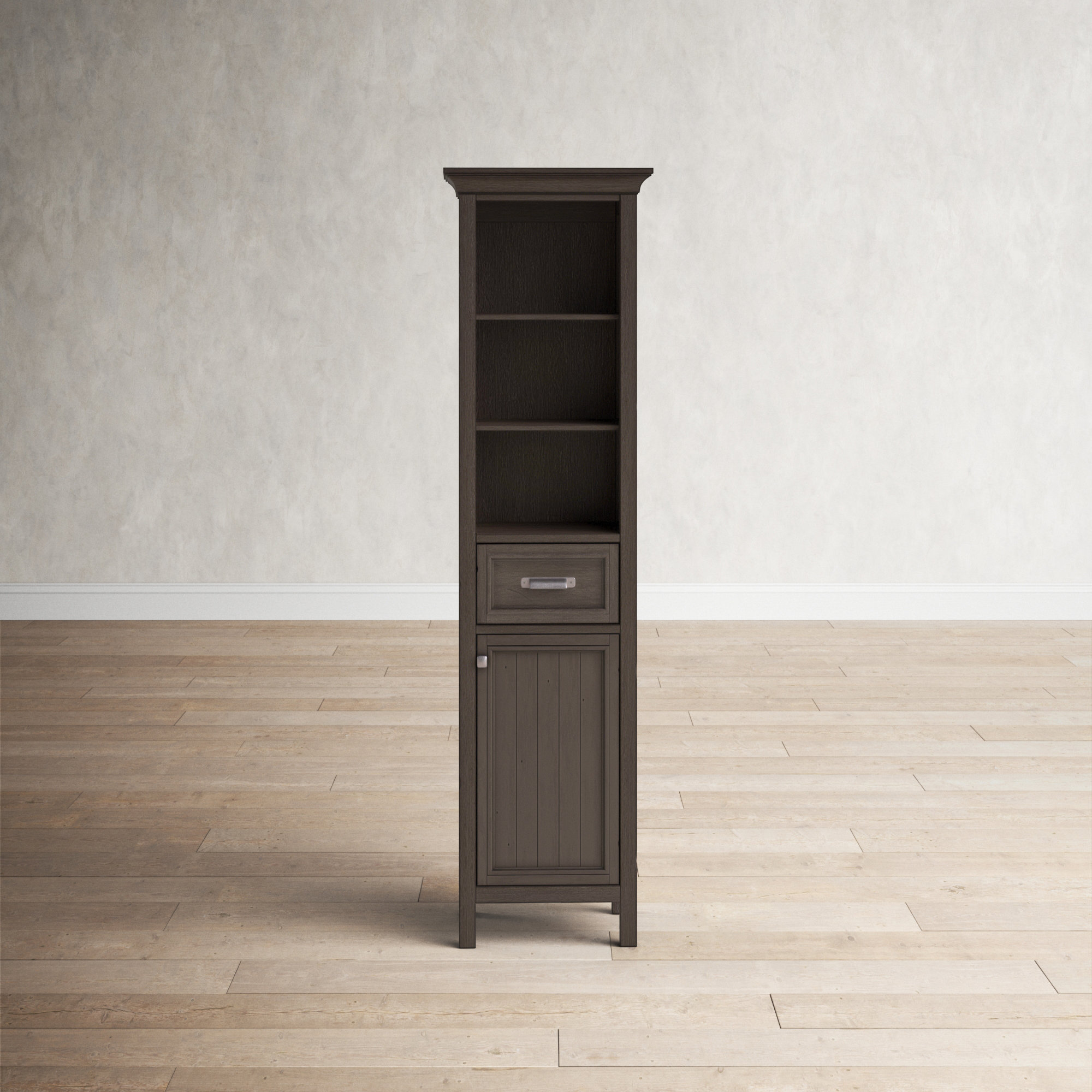 Nardi Linen Cabinet, Distressed Gray