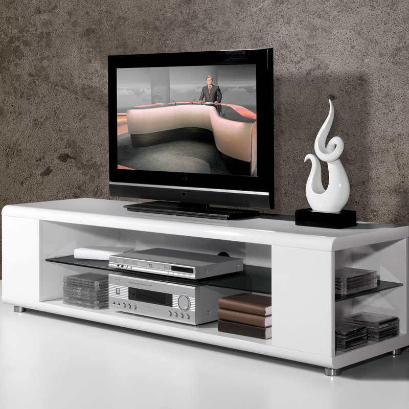 Unfinished with Fireplace Included, White High-Gloss Lacquered