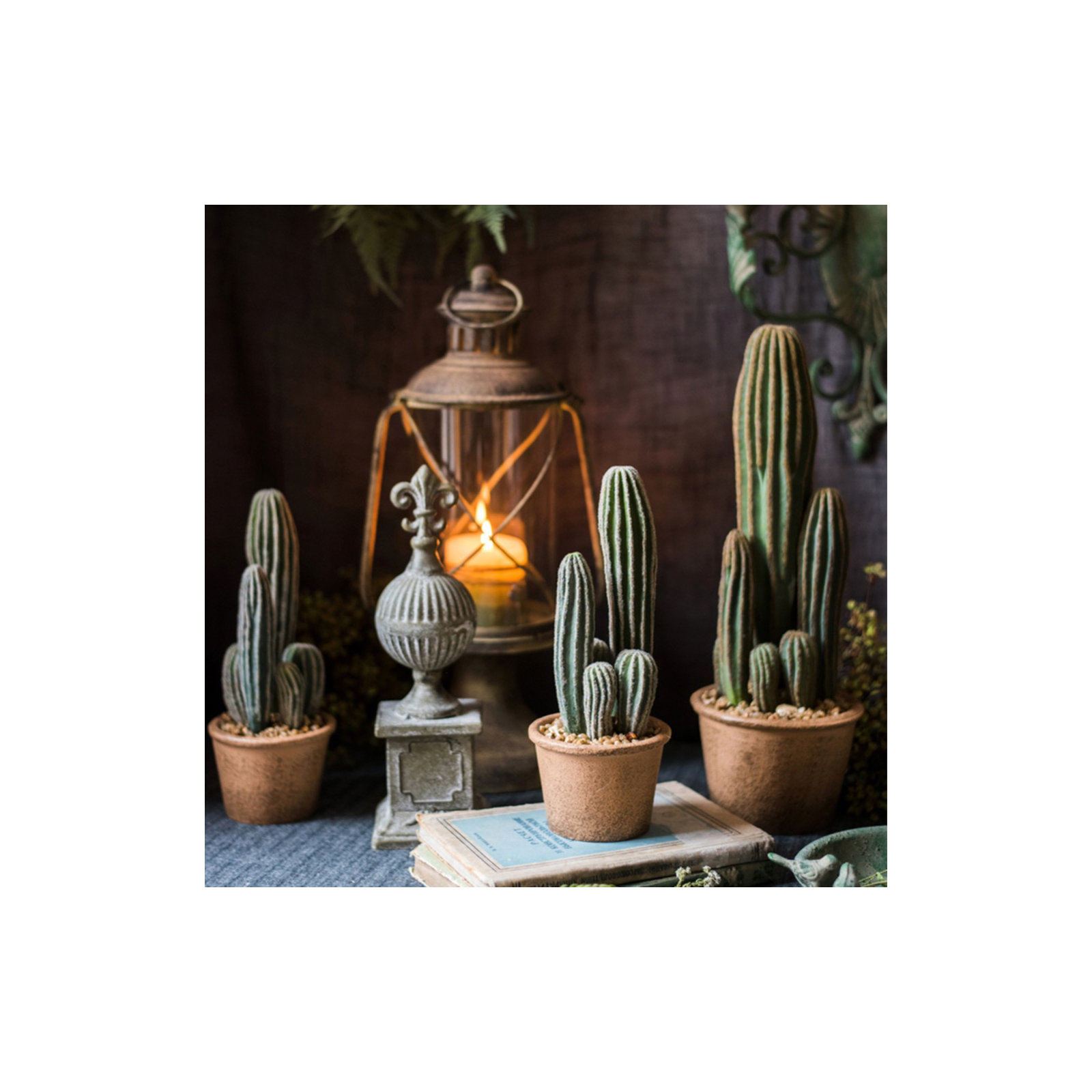 Faux Cactus Succulent in Terracotta Pot, 15.9" H x 5.5" W x 3.9" D