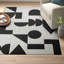 Tapis intérieur / extérieur noir tissé à la machine Vela-1259444884