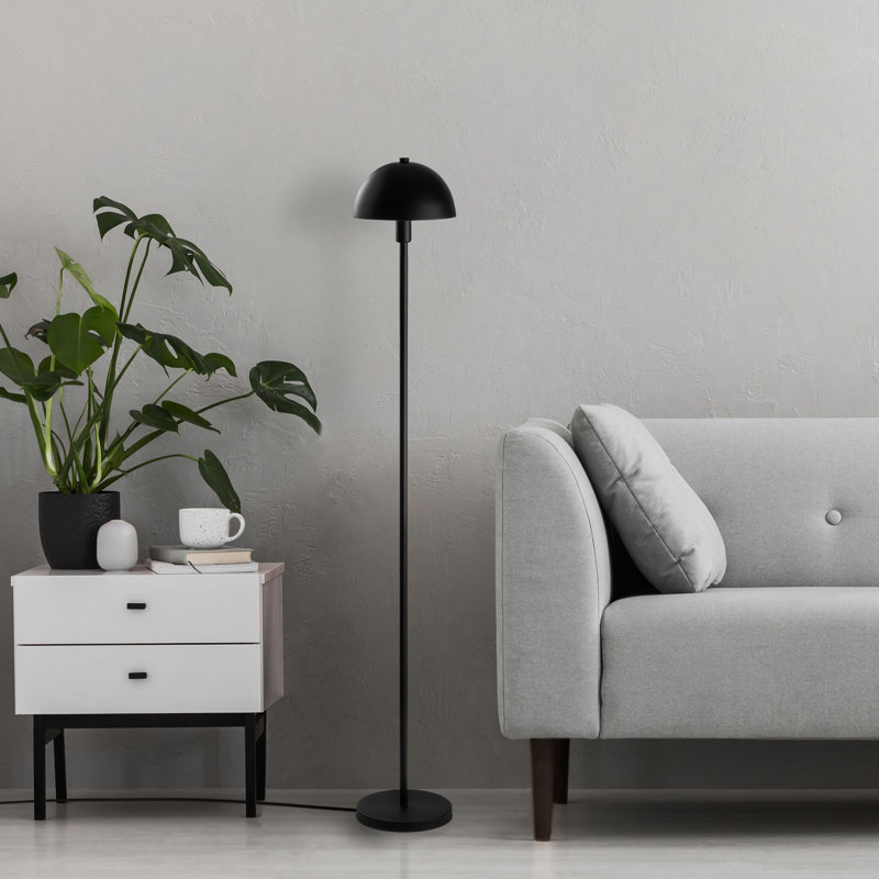 Industrial Floor Lamp, Black Metal Body, 20 x 20 x 55.1 inches | E14 Socket, Max 40W (Bulb Not Included) | IP20 Rating, Sleek and Modern Design for Living Room, Office, & Bedroom Lighting