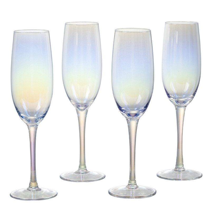 Rainbow Champagne 207ml Glass Flute