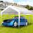 10X20ft Carport Canopy Replacement Tarp - Waterproof & Protected. Fine Polypropylene. 72 Elastic Buckles. Reinforced Border. Easy Setup Portable Storage. White. For Campground Outdoor Construction-121636470-121636471