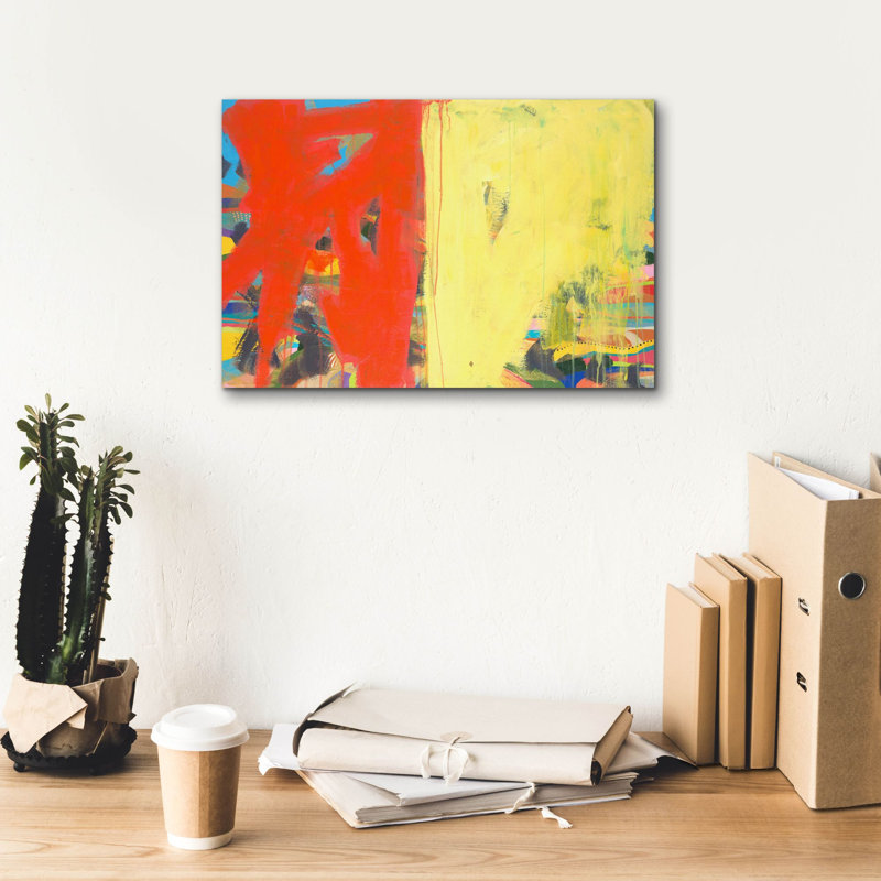 «Color Block 12» par Jan Weiss, art mural sur toile, H 12 po x l 18 po x P 0,75 po