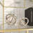 Metal Handmade Beaded Geometric Decorative White Sculpture Set