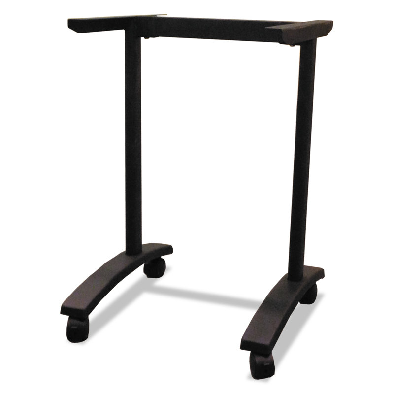 Black and White Steel T-Leg Training Table Base