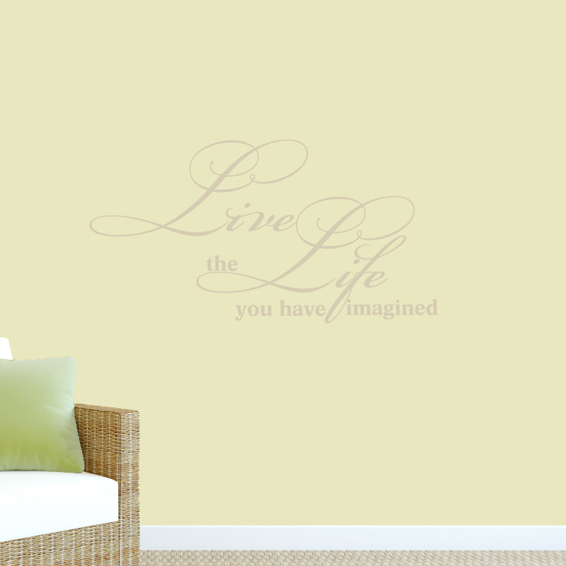 Text & Numbers Wall Decal, Light Beige