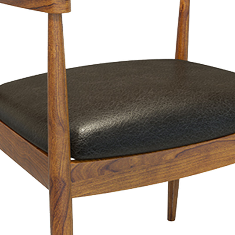 Dining chair home solid wood cream wind