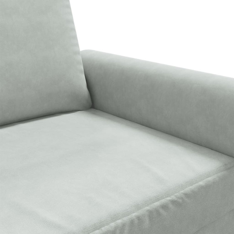Canapé rembourré Nyziah, 100% polyester gris clair, H 31,5 po x l 78 po x P 30,3 po