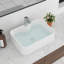 Lavabo de salle de bain rectangulaire en céramique blanc avec trou pour robinet L 19 po x l 15 po
