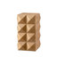 Table d'appoint rétro en bois 23,92 po - Trois motifs, et matériau en sapin, teinte naturelle, 11,7 po de profondeur-616361013