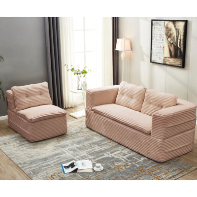 Lit convertible très grand 80 po Pink