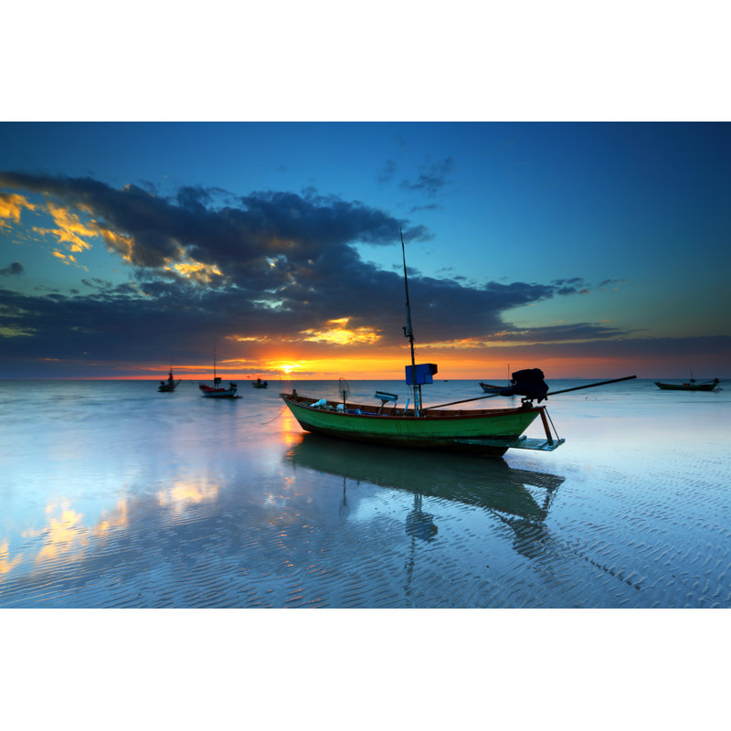 Fishing Boat Still by Isarescheewin - Wrapped Canvas Print, 30cm H x 46cm W