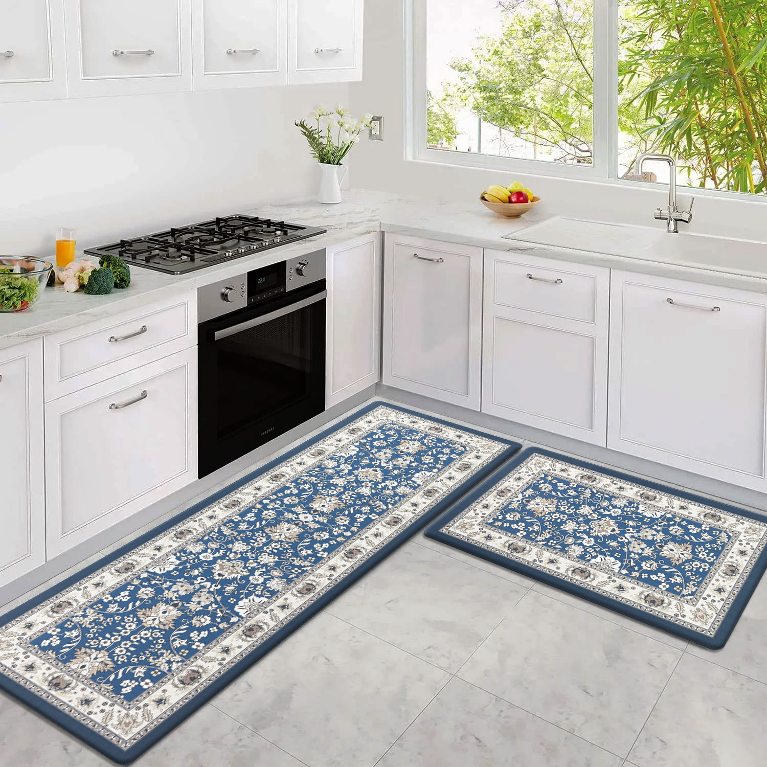 Charlton Home Dworman Anti-Fatigue Non-Skid French Kitchen Mat (Set of ...