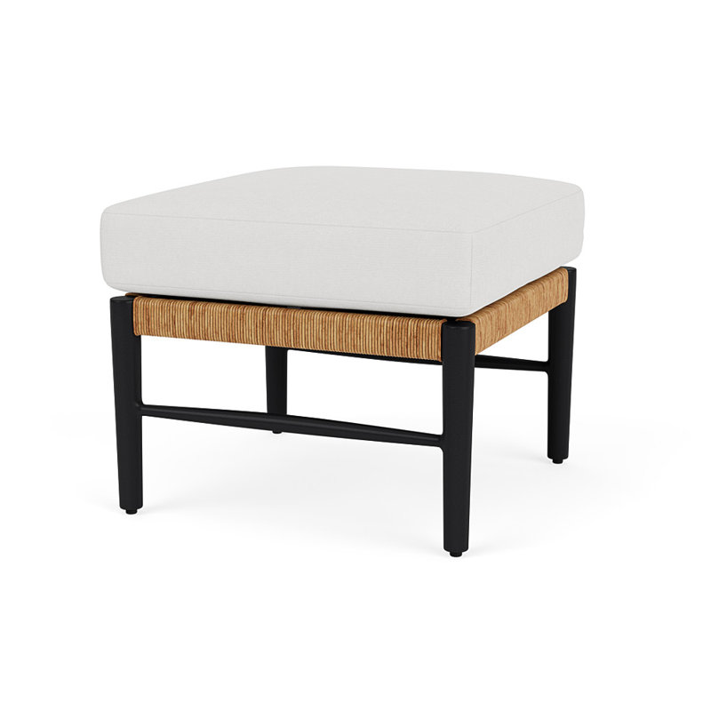 Galloway Outdoor Ottoman, Canvas Natural