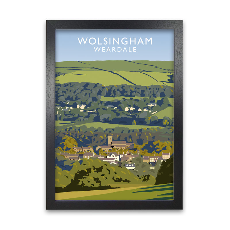 Wolsingham Weardale by Richard O'Neill - Single Picture Frame Print, 84.1 cm H x 59.4 cm W, Black