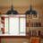  2-Light Black Farmhouse Pendant Light 18.1 Inch Industrial Pendant Light with Wire Cage for Kitchen Barn Dining Room-115827729