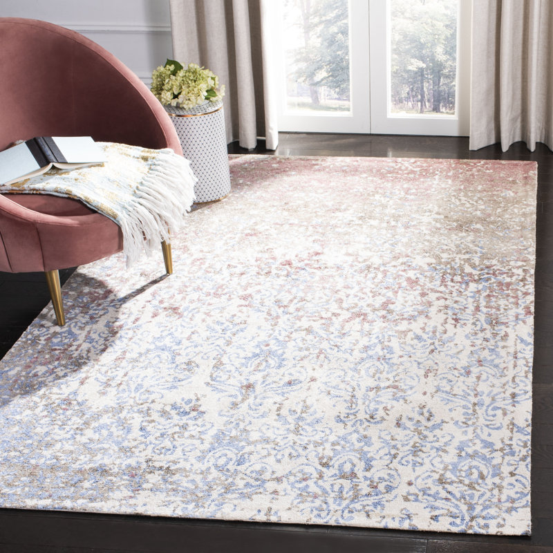 Tapis en viscose touffeté à la main Stagner, Rectangle 4 pi x 6 pi