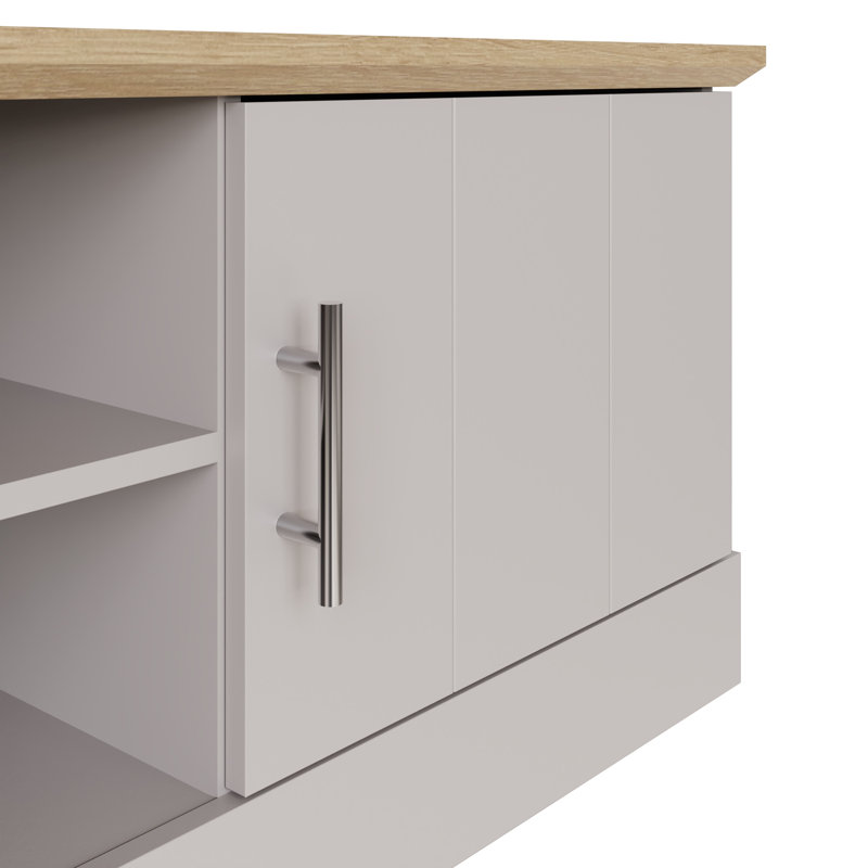 Brielle Unfinished TV Stand for TVs up to 65", Grey