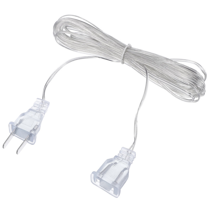 Garden String Light Plug Lamp Extension String Curtain Light Extended Cord (Chinese Flat Plug)
