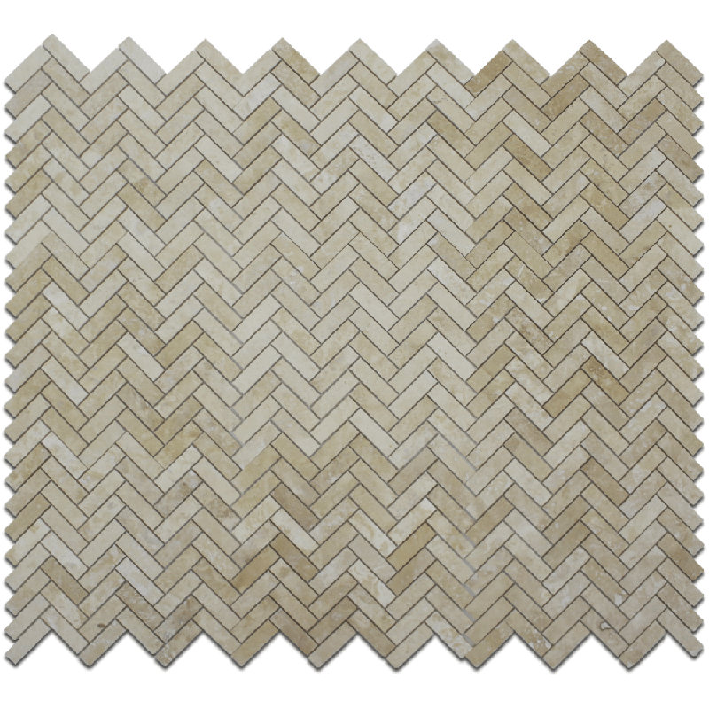 1x3 IVORY HERRINGBONE HONED & FILLED