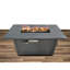 Foyer en acier inoxydable avec couvercle - 44 po Largeur de l'emballage, bol gris de 8,5 po pour table de jardin, fabrication