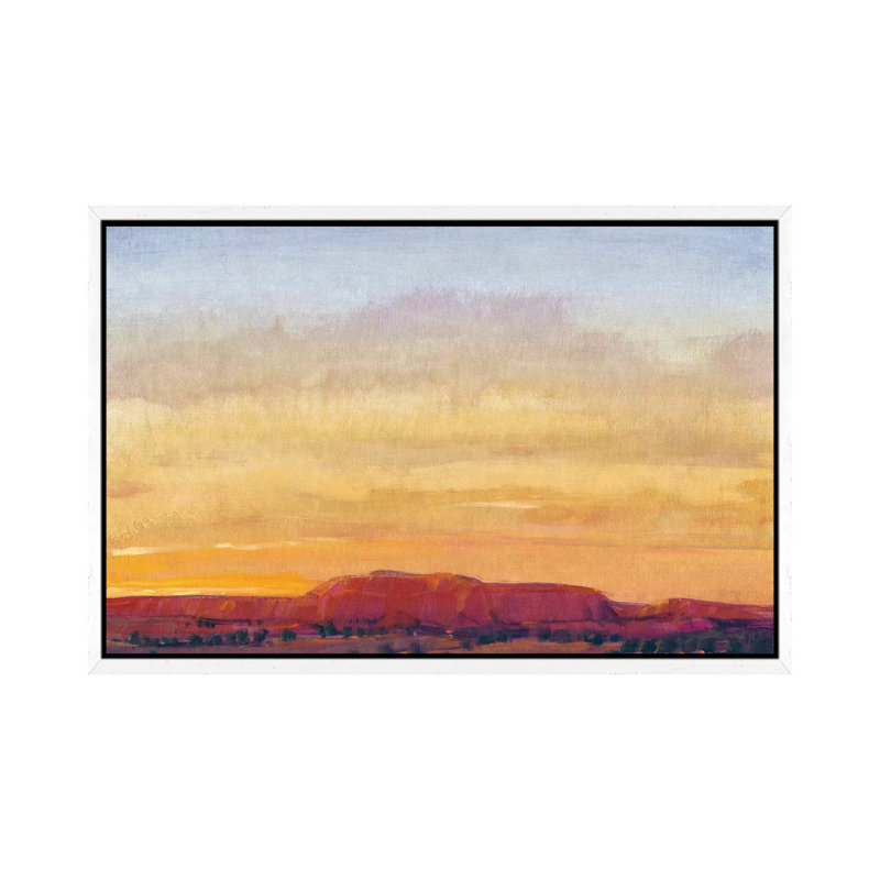 Red Rocks II 1 Piece Wall Art on Canvas, 101.6 cm H x 66.04 cm W, White Framed