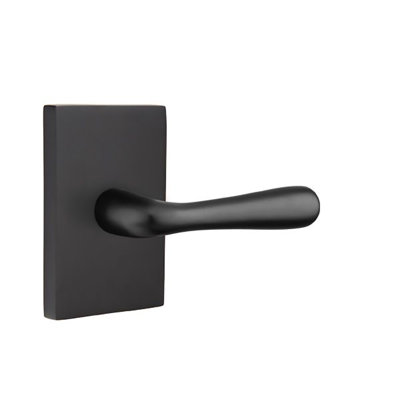 Basel Round Passage (Hall & Closet) Door Lever with Rectangle Rosette