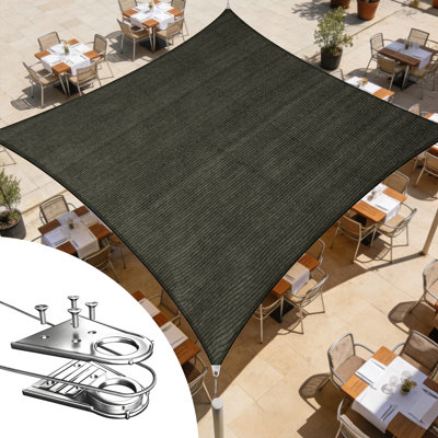 Royal Super Ring Shade Rectangle Super Ring Shade Sail With Rope