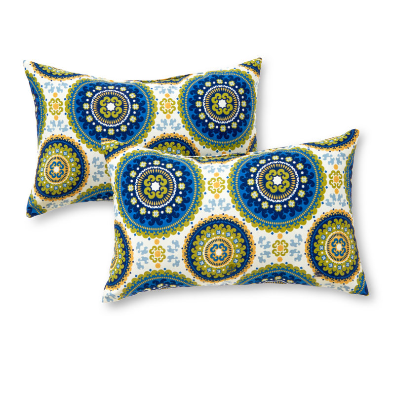 Henrich Indoor/Outdoor Striped Lumbar Pillow, Summer