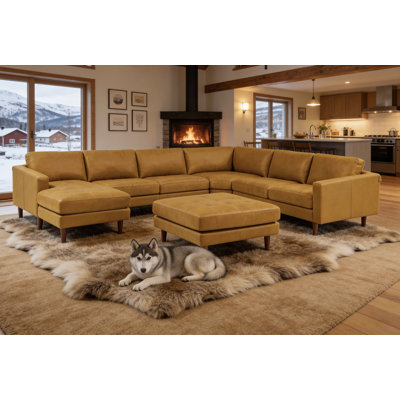 Mentzer Upholstered U-Shaped Sectional Left Hand Facing