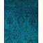 Tapis de couloir surteint de conception unique 2 pi 5 po x 9 pi 8 po bleu / noir / bleu sarcelle