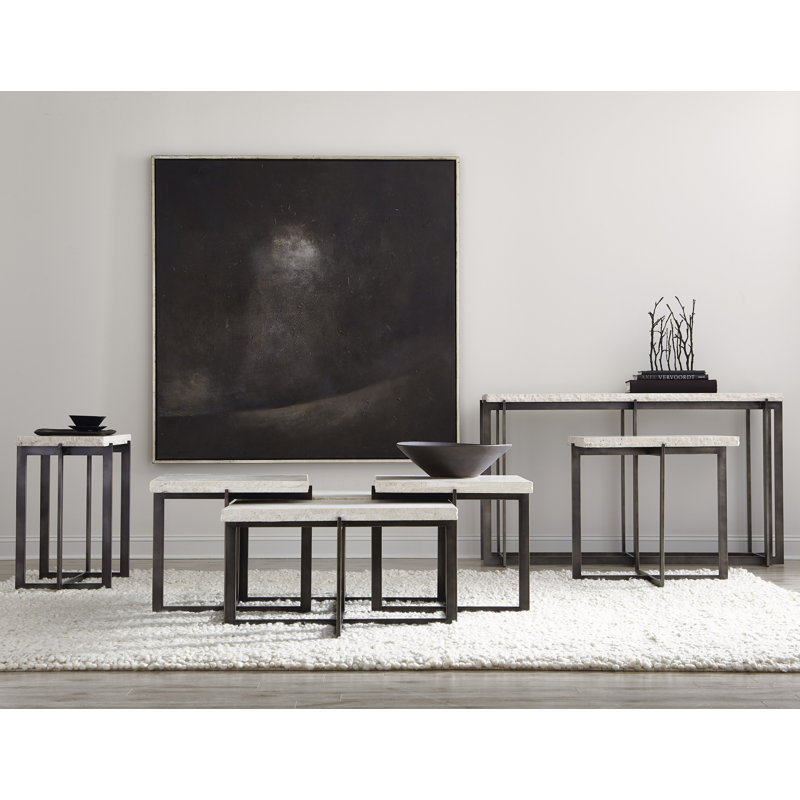 Hathaway 57.13'' Stone Console Table
