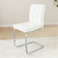 Ensemble de 4 chaises de salle à manger modernes en cuir de polyuréthane blanc-592510506-592510679