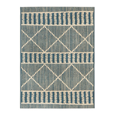 Blue Dalyan Indoor/Outdoor Trellis Rug